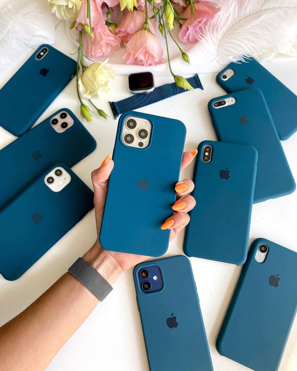 Husa din silicon pentru iPhone - VERDE PACIFIC