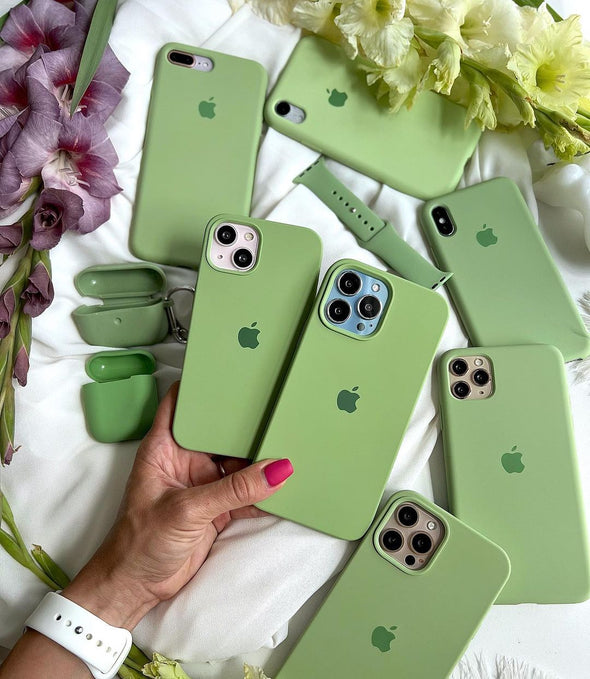 Husa din silicon pentru iPhone - VERDE